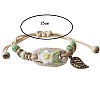 Alloy & Porcelain & Wax Cord Charm Bracelets FS-WGF05A0-01-3