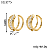 304 Stainless Steel & Shell Pearl Cuff Earrings for Women STAS-OY016-05G-2