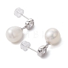 Natural Pearl Ear Studs EJEW-P286-11P-2