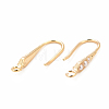 Rack Plating Brass Earring Hooks EJEW-I265-14KCG-2