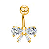 Clear Cubic Zirconia Belly Button Rings WG9960A-31-1