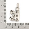 Brass Micro Pave Clear Cubic Zirconia Pendants KK-B099-01P-K-3