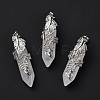 Natural Quartz Crystal Pendants G-E059-02AS-06-2