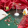  8Pcs 8 Style Christmas Theme Alloy Enamel Pendants Decorations HJEW-NB0001-47-4