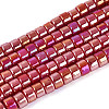 AB Color Plated Opaque Glass Beads Strands GLAA-T026-2x4mm-P03-1