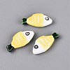 Hand Painted Fish Shaped Porcelain Beads PORC-N013-06J-1