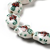 Handmade Printed Porcelain Beads PORC-F005-03E-6