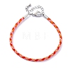 Polyester Cord Braided Bracelet Makings MAK-Z003-01P-33-1