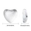 Transparent Glass Heart Cabochons GGLA-R021-8mm-2
