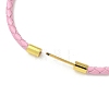3MM Braided Round Imitation Leather Cord Bracelet Making MAK-S075-01G-R-3