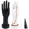 4Pcs 2 Style PVC Hand Model and Cone Shaped Acrylic Ring Displays ODIS-PH0001-31-1
