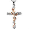 Cross & Leaf Alloy Pendant Necklaces FS-WG2F207-03-2