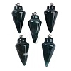 Natural Moss Agate Gemstone Pointed Pendants G-K384-01P-08-1