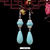 Ethnic style retro turquoise earrings for women WG2299-5-1
