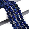 Dyed Natural White Jade Beads Strands G-T139-8mm-60-18-1