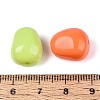 Spray Printed Opaque Acrylic Beads OACR-N156-02-3
