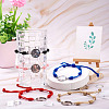 10Pcs 5 Colors DIY Blank Dome Braided Nylon Threads Adjustable Link Bracelet Makings Kits AJEW-TA00026-7