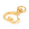 Heart Shape Zinc Alloy Swivel Lobster Claw Clasps X-IFIN-WH0053-01G-2