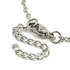 Tarnish Resistant 304 Stainless Steel Cable Chain Macrame Pouch Empty Stone Holder for Pendant Necklaces Making NJEW-TA00118-01-3