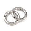 Tarnish Resistant Ring 304 Stainless Steel Spring Gate Rings STAS-E073-06-4