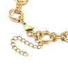 304 Stainless Steel Rings Link Chain Bracelet BJEW-TA00334-01-4
