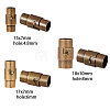 Brass Locking Tube Magnetic Clasps KK-SC0001-11-2