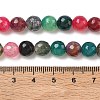 Dyed Natural Agate Faceted Round Beads Strands G-E320E-8mm-16-2