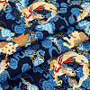 Qilin Pattern Cotton Fabric DIY-WH0579-97B-1