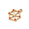 Christmas 304 Stainless Steel Enamel Pendants STAS-B116-03F-G-2