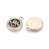 Rack Plating Alloy Enamel Pendants ENAM-N070-01C-01G-02-2