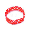 Bling Glass Beaded Stretch Bracelet BJEW-N018-03-02-1