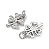 SHEGRACE Brass Micro Pave Clear Cubic Zirconia Charms XGRQ2O411-415P-2