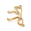 304 Stainless Steel Bowknot Connector Charms STAS-R162-04G-2