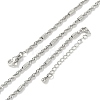 Brass Singapore Chains Necklaces for Women NJEW-D302-38P-4