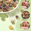 35Pcs 7 Colors Chakra Natural Mixed Gemstone Pendants PALLOY-CJ00050-3