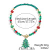 Christmas Theme Alloy Enamel Pendant Acrylic Beaded Necklaces with Alloy OT Clasps FS-WG72DBE-05-1
