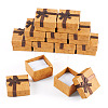 Square Paper Jewelry Gift Boxes with Bowknot CON-TAC0010-80C-12