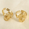 Wave Texture 304 Stainless Steel Open Cuff Rings XG7787-2-3