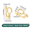 20Pcs 2 Colors Brass Huggie Hoop Earring Findings KK-AR0003-04-2