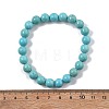 Natural Howlite Bead Stretch Bracelets BJEW-K212-B-011-2