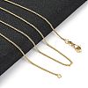 1mm Rack Plating Brass Twisted Chain Necklaces for Women Men MAK-L044-31G-2