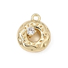 Brass Micro Pave Clear Cubic Zirconia Charms CU-CBA3D76-17G-1