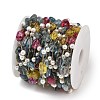 Glass Nuggets & 316 Stainless Steel Handmade Link Chains CHS-K021-14G-13-2