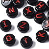 Opaque Black Acrylic Beads X-MACR-Q242-009D-1