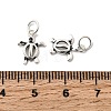 Ocean 925 Sterling Silver Hollow Turtle Charms STER-K188-13AS-3
