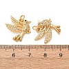 Brass Micro Pave Black Cubic Zirconia Pendants CU-E003-18G-21-3