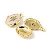Brass Micro Pave Cubic Zirconia Locket Pendants KK-A290-09G-2