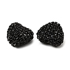 Sparkling Acrylic Heart Beads with Rhinestone Embellishment OACR-NH0001-02A-08-2