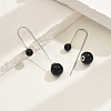 Stainless Steel Round Dangle Earrings ZA6944-1