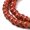 Handmade Fancy Antique Glazed Porcelain Ceramic Round Beads Strands PORC-L019-6mm-08-3